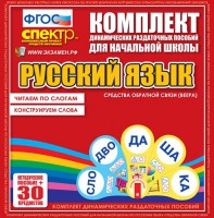 Динамические раздаточные пособия. Русский язык (веера). Читаем по слогам (слоги из двух букв). Конструируем слова (слоги из двух и трех букв). - fgospostavki.ru - Яблоновский
