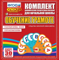 Динамические раздаточные пособия. Обучение грамоте (веера). Гласные буквы, знаки, согласные буквы. - fgospostavki.ru - Яблоновский