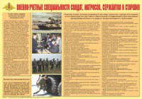 Плакат "Военно-учетные специальности солдат, матросов, сержантов и старшин" - fgospostavki.ru - Яблоновский