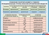 Таблица. Сравнение понятий изомер и гомолог. Функциональные группы классов органических веществ. - fgospostavki.ru - Яблоновский