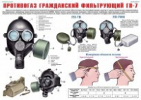 Комплект плакатов "Средства защиты органов дыхания. Противогазы, респираторы" - fgospostavki.ru - Яблоновский