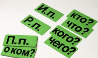 Набор магнитных карточек "Падежи" (фон зелёный) - fgospostavki.ru - Яблоновский