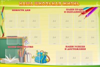 Стенд "Наша школьная жизнь" - fgospostavki.ru - Яблоновский