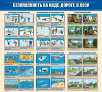 Стенд "Безопасность на воде, дороге, в лесу" - fgospostavki.ru - Яблоновский
