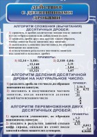 Стенд "Действия с десятичными дробями" - fgospostavki.ru - Яблоновский
