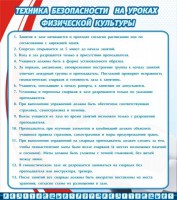 Стенд "Техника безопасности на уроках физкультуры" - fgospostavki.ru - Яблоновский