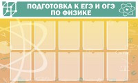 Стенд "Подготовка к ЕГЭ и ОГЭ по физике (10 карманов)" - fgospostavki.ru - Яблоновский