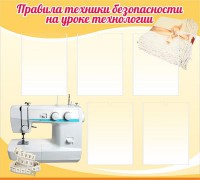 Стенд "Правила техники безопасности на уроке технологии" - fgospostavki.ru - Яблоновский