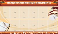 Стенд "ПРАВОУСТАНАВЛИВАЮЩИЕ ДОКУМЕНТЫ" - fgospostavki.ru - Яблоновский
