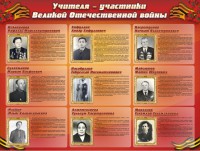 Стенд "Учителя-участники Великой Отечественной войны" - fgospostavki.ru - Яблоновский