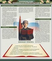 Стенд "Уставы. Закон военной службы. Военная присяга" - fgospostavki.ru - Яблоновский