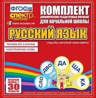 Динамические раздаточные пособия. Русский язык (веера). Читаем по слогам (слоги из двух букв). Конструируем слова (слоги из двух и трех букв). - fgospostavki.ru - Яблоновский