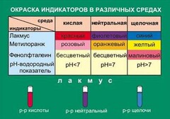 Таблица. Окраска индикаторов в различных средах. - fgospostavki.ru - Яблоновский