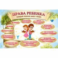 Стенд "Права ребенка" 1,5х1,0 - fgospostavki.ru - Яблоновский