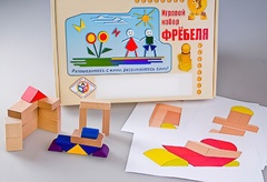 Игровой набор Фребеля "Конструктор деревянный без соединений-2" (Серия "Эксперимент") - fgospostavki.ru - Яблоновский