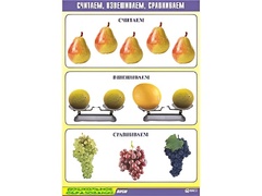 Таблица демонстрационная "Считаем, взвешиваем, сравниваем" (винил 70x100) - fgospostavki.ru - Яблоновский