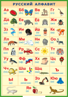 Таблица "Русский Алфавит в картинках" (100х140 сантиметров, винил) - fgospostavki.ru - Яблоновский
