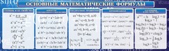 Стенд "Основные математические формулы" - fgospostavki.ru - Яблоновский