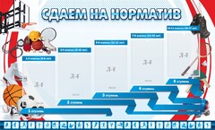 Стенд "Сдаем на норматив" Вариант 1 - fgospostavki.ru - Яблоновский