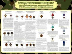 Стенд "Государственные ордена РФ" - fgospostavki.ru - Яблоновский
