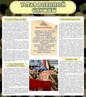 Стенд "Устав военной службы" - fgospostavki.ru - Яблоновский