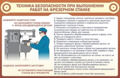 Стенд "Техника безопасности при выполнении работ на фрезерном станке" - fgospostavki.ru - Яблоновский