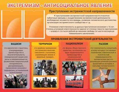 Стенд "Экстремизм-антисоциальное явление" - fgospostavki.ru - Яблоновский
