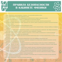 Стенд "Правила безопасности в кабинете физики" - fgospostavki.ru - Яблоновский