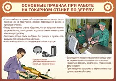 Стенд "Основные правила при работе на токарном станке по дереву" - fgospostavki.ru - Яблоновский