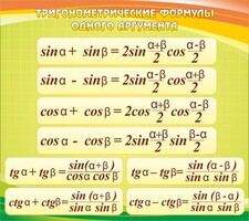 Стенд "Тригонометрические формулы" - fgospostavki.ru - Яблоновский