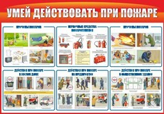Стенд "Умей действовать при пожаре" - fgospostavki.ru - Яблоновский