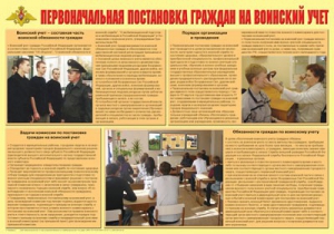 Плакат "Первоначальная постановка граждан на воинский учет" - fgospostavki.ru - Яблоновский