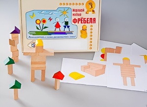 Игровой набор Фребеля "Конструктор деревянный без соединений-3" (Серия "Эксперимент") - fgospostavki.ru - Яблоновский