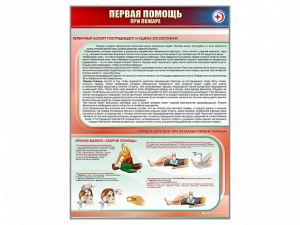 Стенд "Первая помощь при пожаре" - fgospostavki.ru - Яблоновский