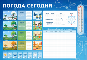 Стенд-уголок маркерный "Погода сегодня" - fgospostavki.ru - Яблоновский