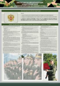 Стенд-уголок "Конституция Российской Федерации и Федеральный закон "О воинской обязанности и военной службе" - fgospostavki.ru - Яблоновский