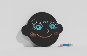 Фигурная грифельная меловая доска на тему эмоций - fgospostavki.ru - Яблоновский