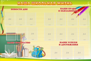Стенд "Наша школьная жизнь" - fgospostavki.ru - Яблоновский