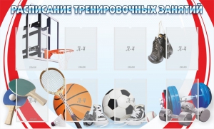 Стенд "Расписание тренировочных занятий" - fgospostavki.ru - Яблоновский