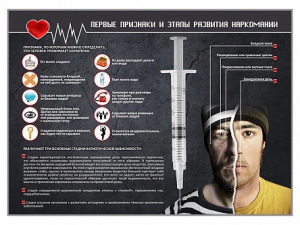 Стенд "Признаки и этапы развития наркомании" - fgospostavki.ru - Яблоновский