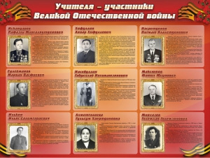 Стенд "Учителя-участники Великой Отечественной войны" - fgospostavki.ru - Яблоновский