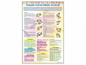 Стенд "Наши пальчики устали" (зарядка) - fgospostavki.ru - Яблоновский