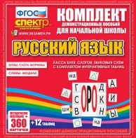 Динамические раздаточные пособия. Русский язык (комплект демонстрационных материалов). Касса букв, слогов, звуковых схем с набором интерактивных таблиц. - fgospostavki.ru - Яблоновский