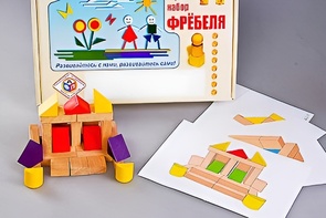 Игровой набор Фребеля "Конструктор деревянный без соединений-4" (Серия "Эксперимент") - fgospostavki.ru - Яблоновский