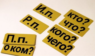 Набор магнитных карточек "Падежи" (фон жёлтый) - fgospostavki.ru - Яблоновский