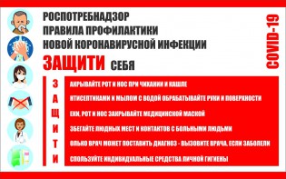 Плакат "Правила профилактики коронавируса" - fgospostavki.ru - Яблоновский