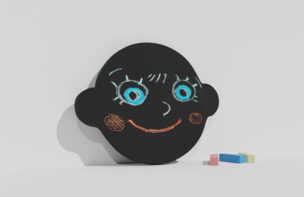 Фигурная грифельная меловая доска на тему эмоций - fgospostavki.ru - Яблоновский