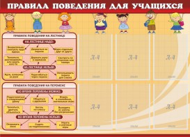 Стенд "Правила поведения для учащихся" - fgospostavki.ru - Яблоновский