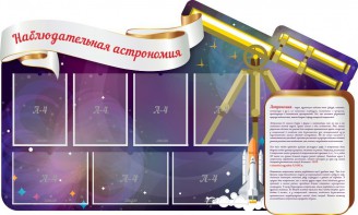 Стенд "Наблюдательная астрономия" - fgospostavki.ru - Яблоновский
