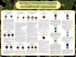 Стенд "Государственные ордена РФ" - fgospostavki.ru - Яблоновский